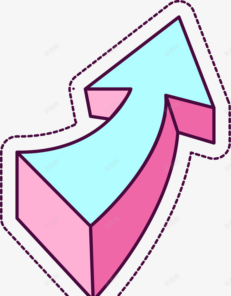 可爱糖果色箭头png免抠素材_新图网 https://ixintu.com 儿童 卡通可爱 插画 矢量图案 立体 箭头 糖果色