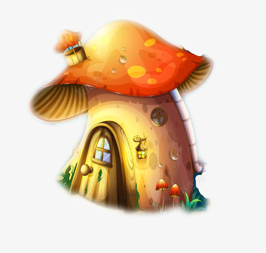 卡通蘑菇屋png免抠素材_新图网 https://ixintu.com 可爱 手绘 森林 蘑菇屋
