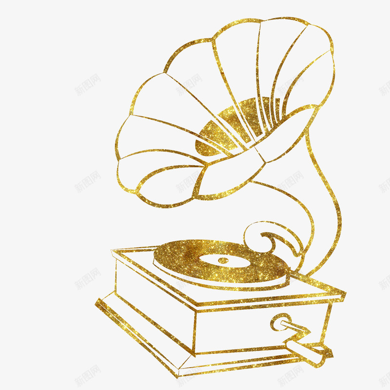 情人节烫金音乐图png免抠素材_新图网 https://ixintu.com 214 520 免抠图 心 心形 情人节 烫金 爱心 金色花纹 音乐
