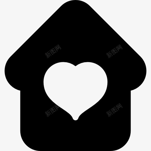 甜蜜的家图标png_新图网 https://ixintu.com 住所 家庭 形状 心