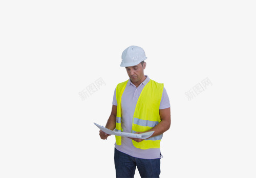 施工员png免抠素材_新图网 https://ixintu.com 工人工作 工人看图 施工工人