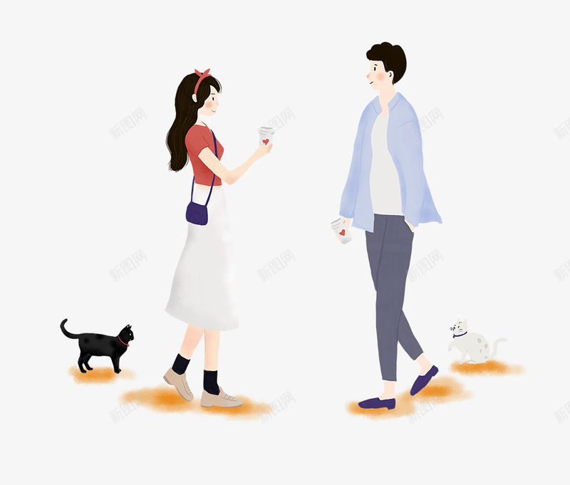 七夕情人节情侣约会卡通插画psd免抠素材_新图网 https://ixintu.com love 七夕情人节 七夕活动 七夕海报 情人节海报 情侣约会