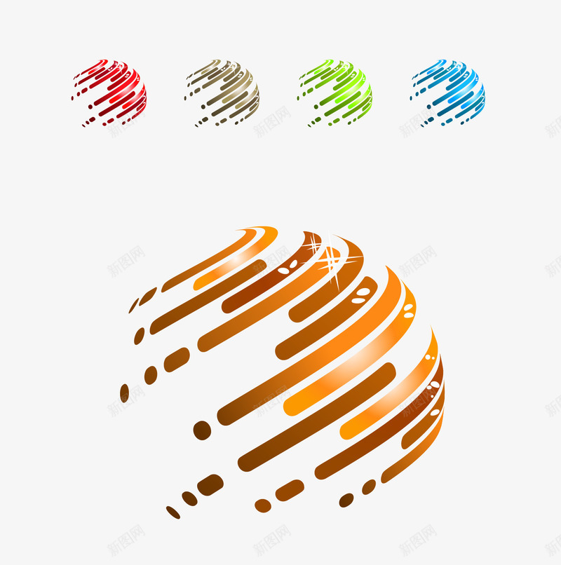 科技线条png免抠素材_新图网 https://ixintu.com 圆形 环绕 球体 矢量环绕线条 科技线条