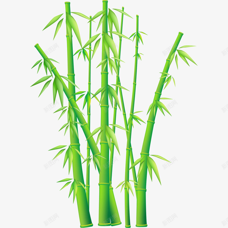 竹子png免抠素材_新图网 https://ixintu.com 竹叶 竹筒 绿色 节节高升