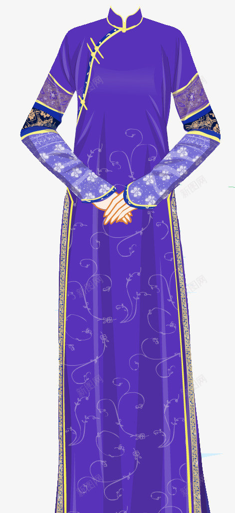 宫服png免抠素材_新图网 https://ixintu.com 古风 宫服 服装 服饰 汉服