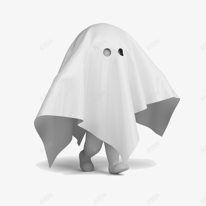 披着白布的小鬼png免抠素材_新图网 https://ixintu.com 万圣节 可爱 地狱恶魔 头像 妖怪头像 小鬼 恶魔 手绘 插画 白布 节日 节日庆典 表情 魔鬼