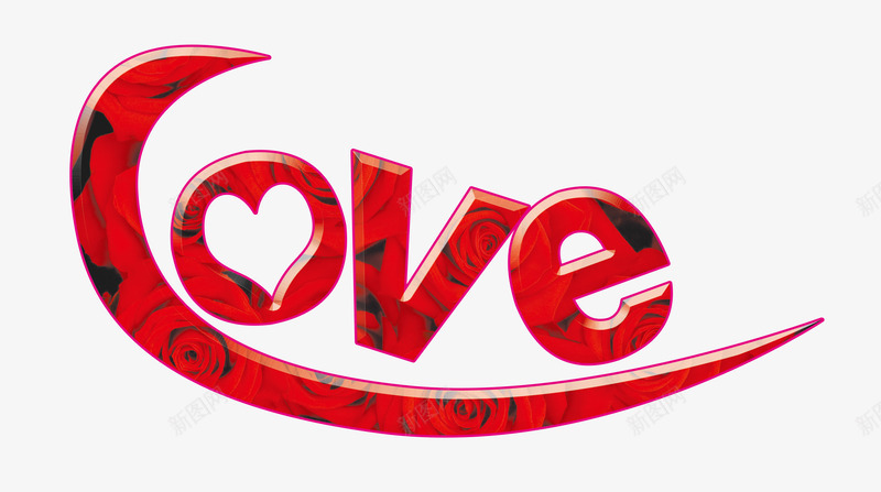 红色love艺术字png免抠素材_新图网 https://ixintu.com love love英文艺术字 情人节免费下载 玫瑰花 红色 艺术字免费下载