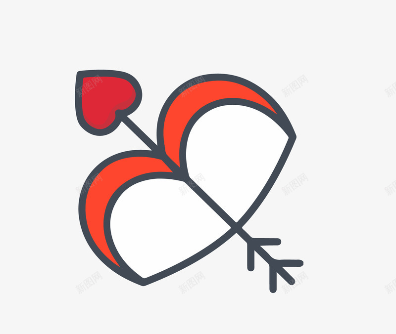 弓箭爱心图标矢量图ai_新图网 https://ixintu.com ai格式 卡通 图标 工 心 心形 心心 情人节 扁平设计 爱心 爱心图案 爱心矢量图免费 爱心矢量图免费下载 爱情 爱没有距离 矢量图