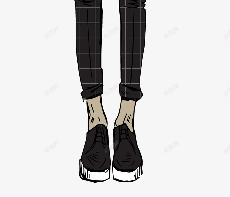 山鹿时尚模特png免抠素材_新图网 https://ixintu.com 动物模特 山鹿 手绘卡通 服装展 流行 矢量时尚模特