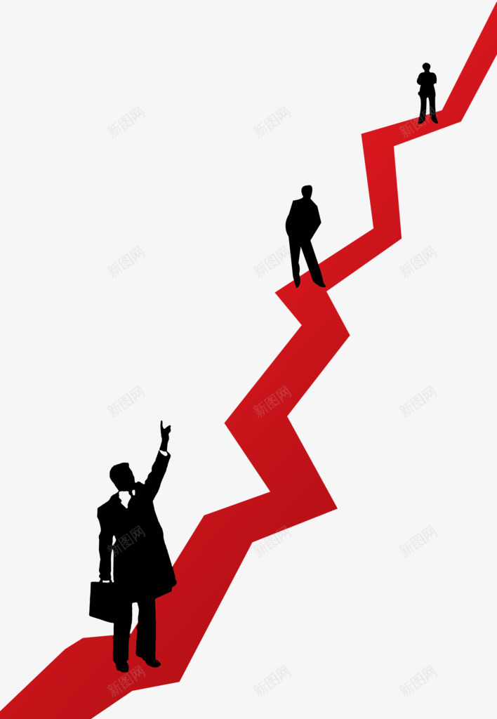 商业插画上升趋势png免抠素材_新图网 https://ixintu.com 上升 商务金融 成功阶梯 投资 箭头涨价 职场 设计 趋势