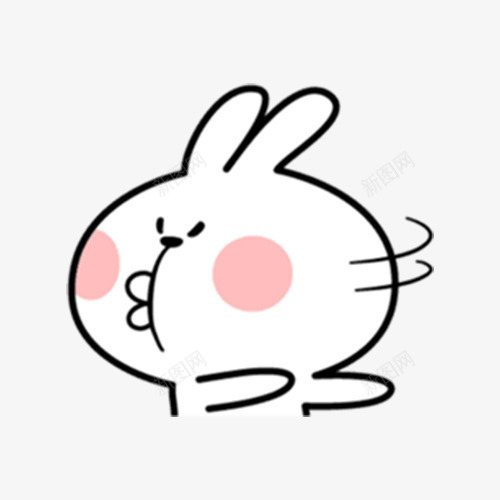 迷你兔子图标png_新图网 https://ixintu.com 卡通 卡通人物 图标 彩绘 手绘 插画 表情包 迷你兔子