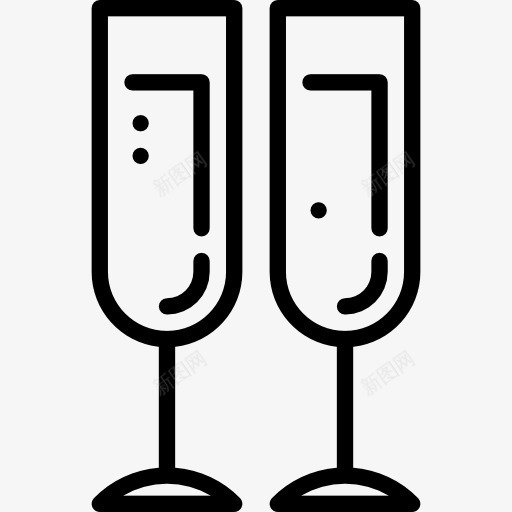 香槟酒杯图标png_新图网 https://ixintu.com 含酒精的饮料 庆典 眼镜 聚会 酒精 食品 香槟杯