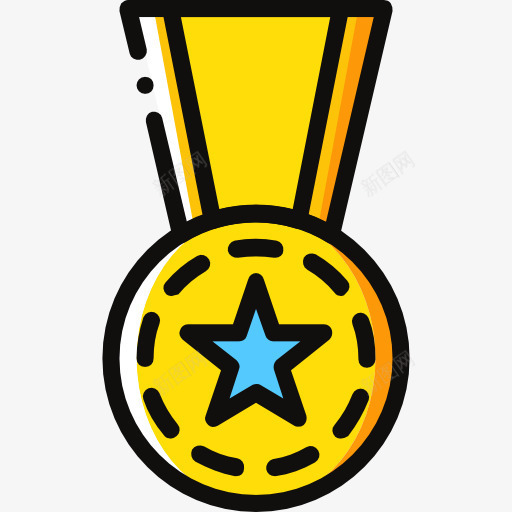 金牌图标png_新图网 https://ixintu.com 体育比赛 冠军 奖 奖章