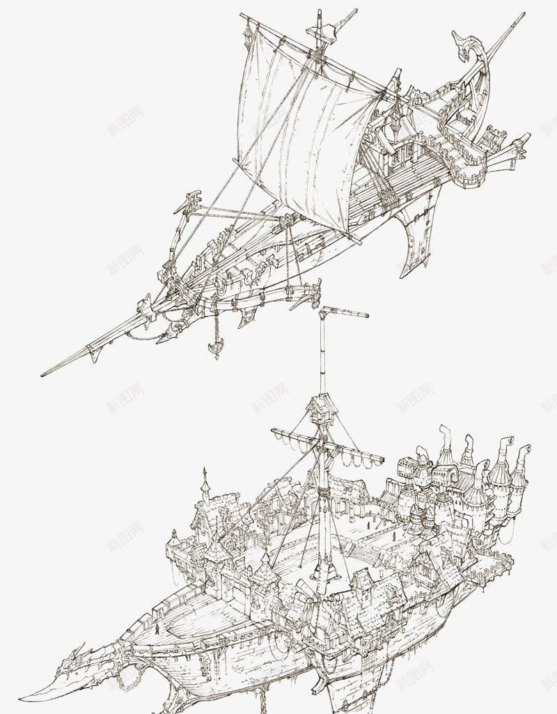 手绘船只模型线稿png免抠素材_新图网 https://ixintu.com 手绘 手绘船只 模型线稿 线稿 船只 船只模型 船只线稿