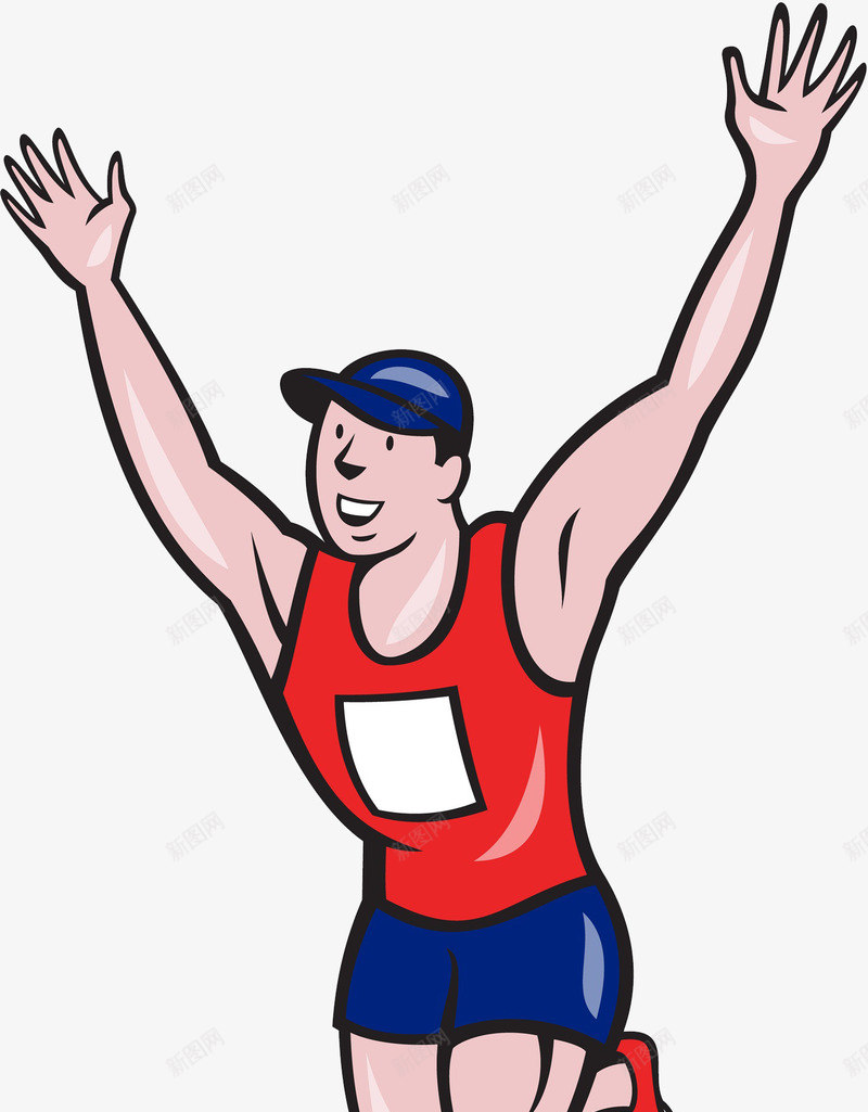男人跑马拉松胜利插画png免抠素材_新图网 https://ixintu.com 愉悦 成功 手 比赛 男人跑马拉松胜利插画 胜利 运动 运动员 马拉松