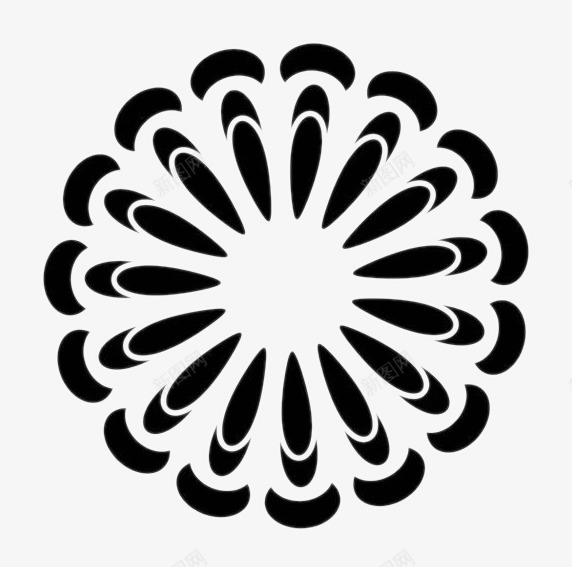 黑色圆形花纹图案图标png_新图网 https://ixintu.com 圆形花瓣 花瓣 花瓣图案圆形 花瓣图案形线稿 黑色圆形花纹 黑色花瓣