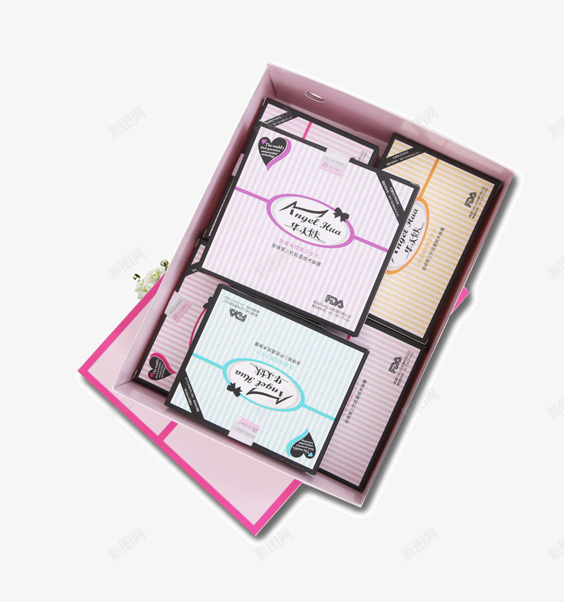 华天使防感染抑菌卫生巾png免抠素材_新图网 https://ixintu.com 产品实物 卫生巾 卫生棉 盒装 舒适