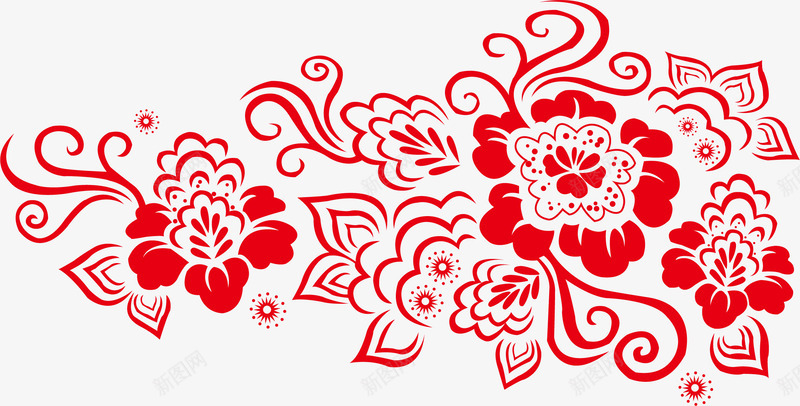 红色纸花png免抠素材_新图网 https://ixintu.com 叶子 墙纸花纹 折纸花 红色 红色纸花 纸花 纸花花边