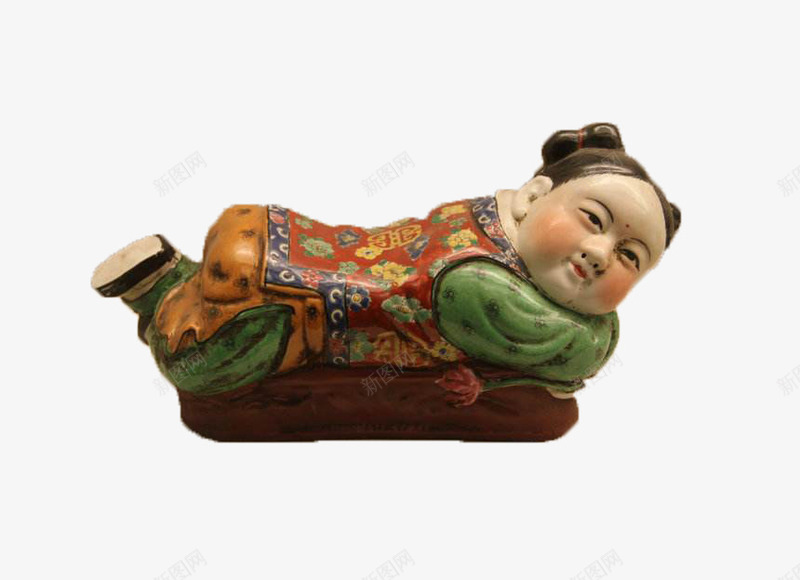 趴着玩耍的大脸胖娃娃png免抠素材_新图网 https://ixintu.com 中国风 古装 可爱 大脸胖娃娃 孩童 玩耍 瓷娃娃
