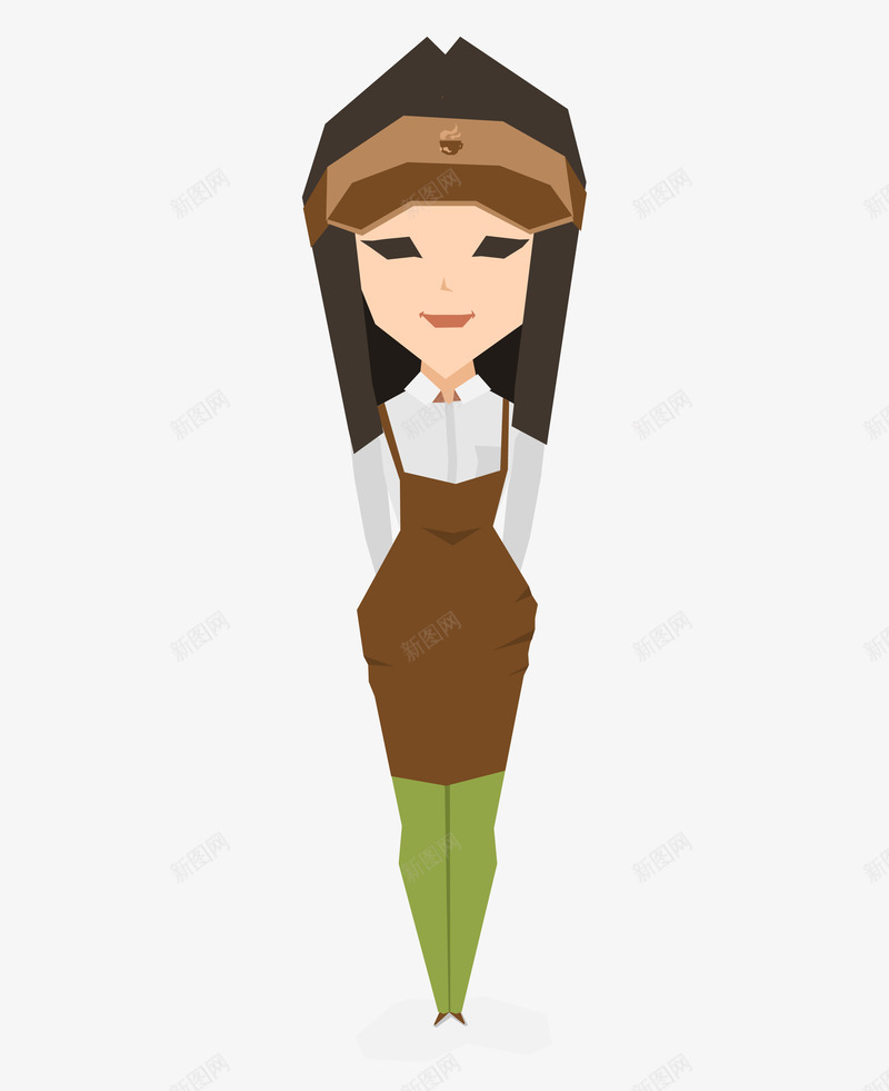 手绘卡通扁平化女服务员png免抠素材_新图网 https://ixintu.com PPT制作 PPT制作设计 人物 人物介绍 动漫人物 卡通人物 女服务员 扁平化 海报设计 装饰设计 酒女