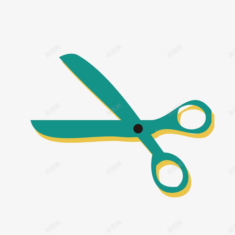 卡通剪刀png免抠素材_新图网 https://ixintu.com 剪刀 卡通 文具 绿色