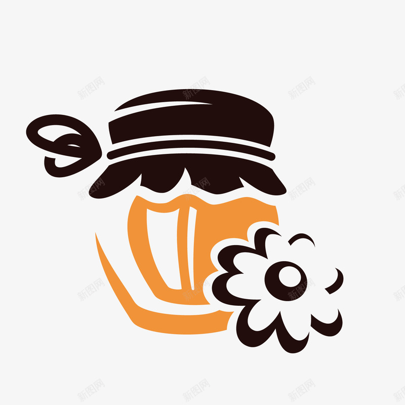 卡通扁平化蜂蜜黄油罐子矢量图eps免抠素材_新图网 https://ixintu.com 卡通蜂蜜 扁平化蜂蜜 矢量黄油罐子 花朵 蜂蜜 蜂蜜黄油 黄油png 矢量图