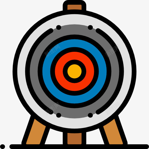 射箭图标png_新图网 https://ixintu.com 体育 体育竞赛 射手 射箭 武器 目标