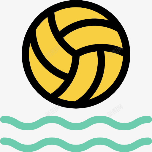 水球图标png_新图网 https://ixintu.com 休闲 体育 水上运动 水球 游泳