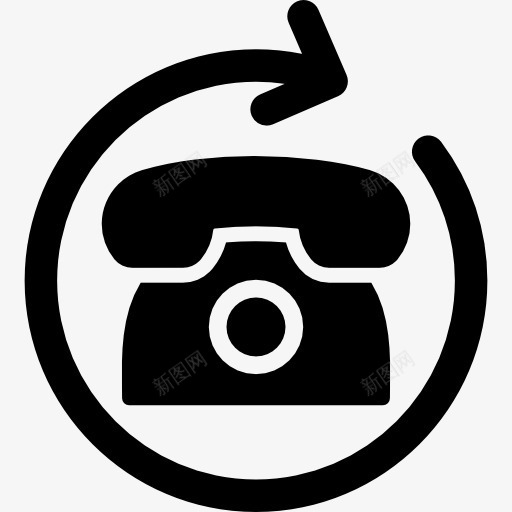 电话支持图标png_新图网 https://ixintu.com 圆形箭头 客户服务 技术 电话 电话营销