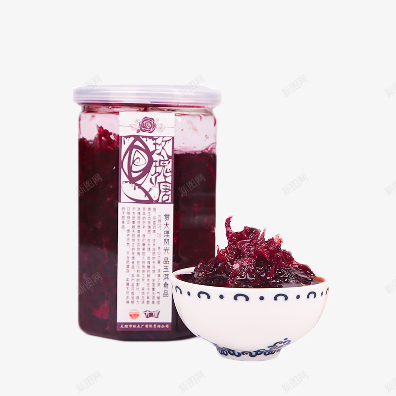 大理特产玫瑰糖蜂蜜png免抠素材_新图网 https://ixintu.com 产品实物 新鲜玫瑰花 玫瑰花酿 香味清新