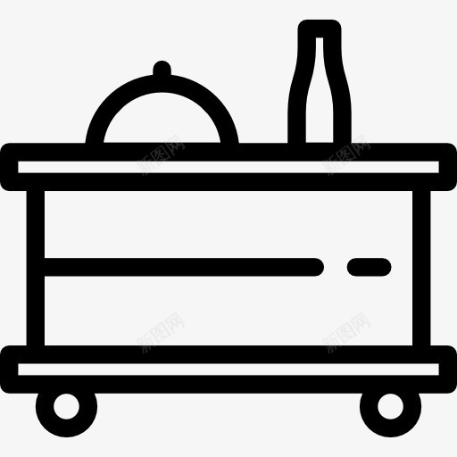 晚饭图标png_新图网 https://ixintu.com 客房服务 工具和用具 托盘 晚餐 车 酒店