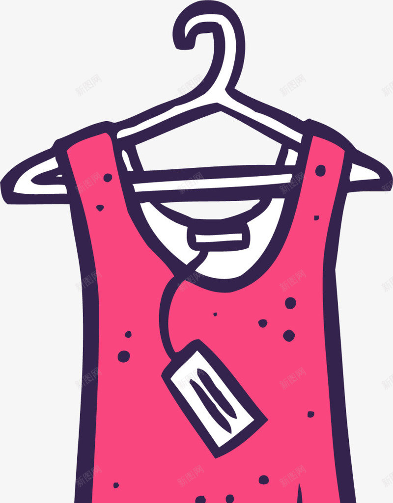 手绘挂着的商品裙子png免抠素材_新图网 https://ixintu.com 一条裙子 商品裙子 手绘裙子 挂着的裙子 水彩 绘画