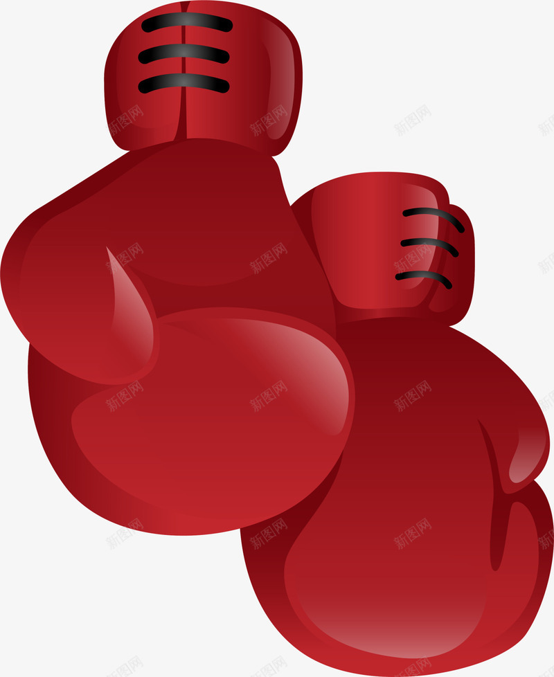 红色拳击手套png免抠素材_新图网 https://ixintu.com 拳套 拳赛 比赛 竞技 红色手套 装饰图案 赛场