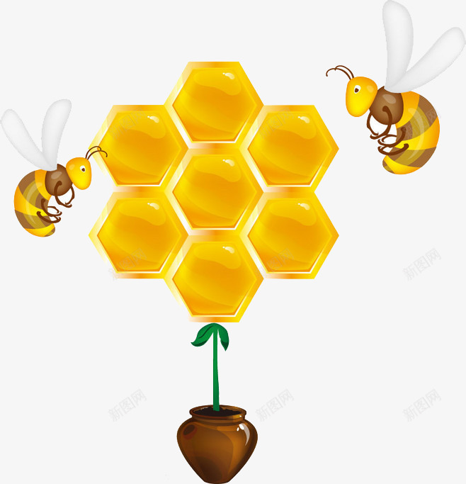 黄色蜂蜜png免抠素材_新图网 https://ixintu.com 卡通素材 糖浆 蜂蜜 蜜蜂 食物