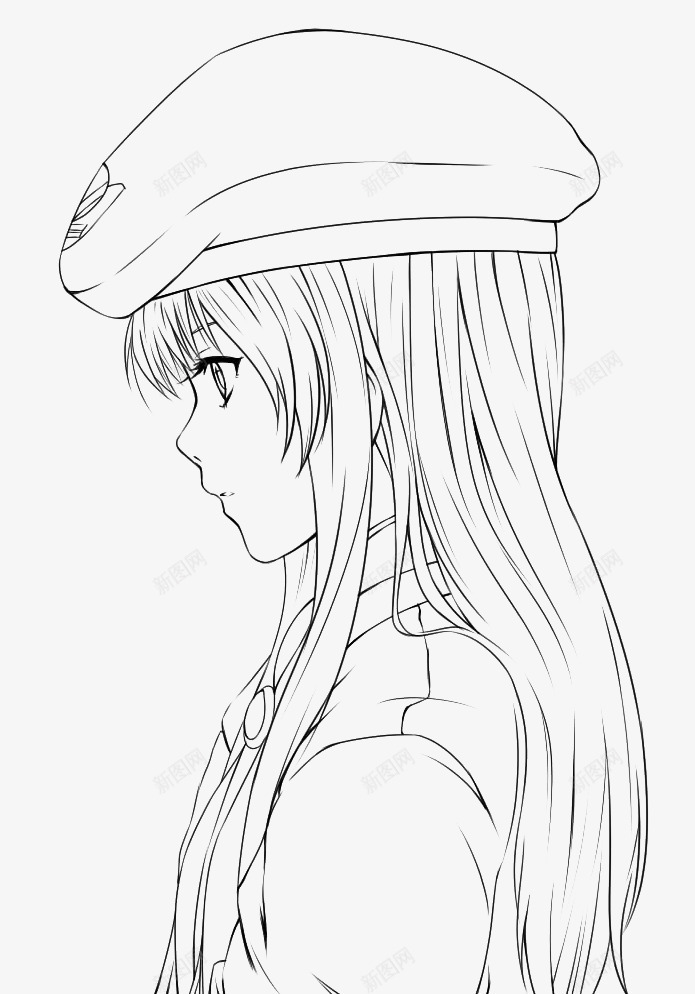 手绘人物线稿图标png_新图网 https://ixintu.com 卡通 卡通人物 手绘 手绘卡通 线描人物 线稿