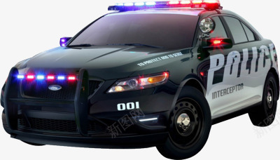 黑色彩灯警车png免抠素材_新图网 https://ixintu.com 产品实图 彩灯 警车 黑色