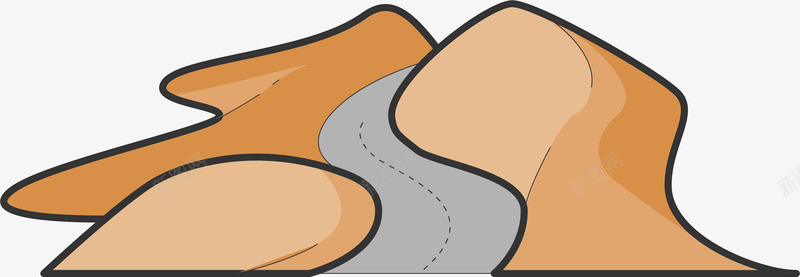 越野摩托比赛专用道路矢量图ai免抠素材_新图网 https://ixintu.com 卡通越野 卡通风格 比赛道路 越野摩托 越野符号 矢量图