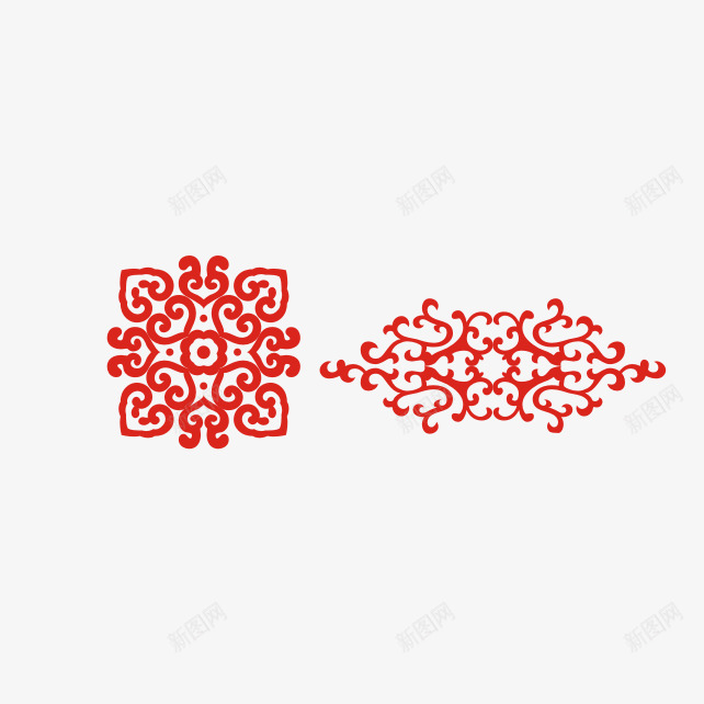 中国风装饰镂空花png免抠素材_新图网 https://ixintu.com 中国风 喜庆 红色 花 装饰 镂空
