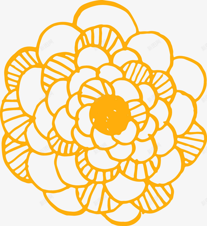 手绘装饰花朵线稿矢量图ai免抠素材_新图网 https://ixintu.com 手绘 清新 线稿 花朵 装饰 矢量图