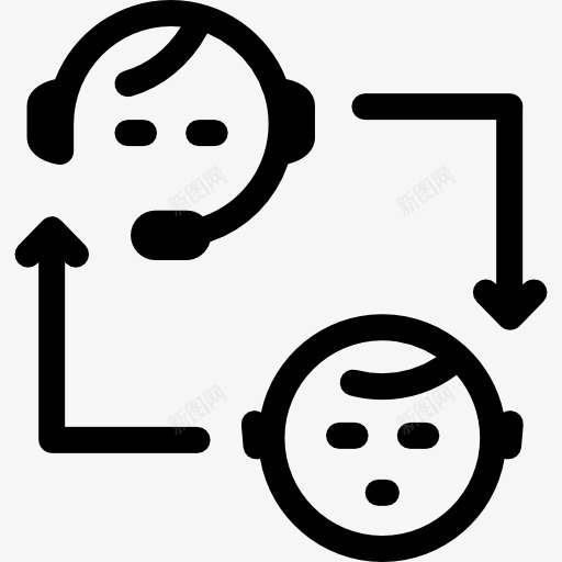 支持用户图标png_新图网 https://ixintu.com 人 信息 客户服务 帮助 电话销售 箭