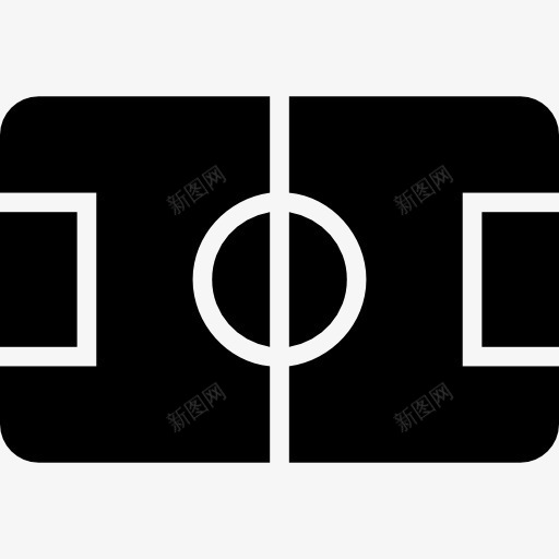 足球场上视图黑色运动符号图标png_新图网 https://ixintu.com 体育 俯视 圆形 山楂运动填补 球场 象征 足球场 黑色