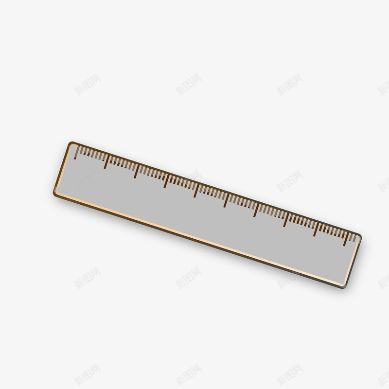 手绘灰色文具量尺png免抠素材_新图网 https://ixintu.com 刻度尺 手绘直尺 文具 灰色直尺 直尺 量尺