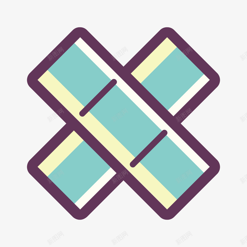 蓝色手绘线稿创可贴元素矢量图图标ai_新图网 https://ixintu.com 创可贴 医疗图标 十字架 扁平化 手绘 治疗 线稿 蓝色 矢量图