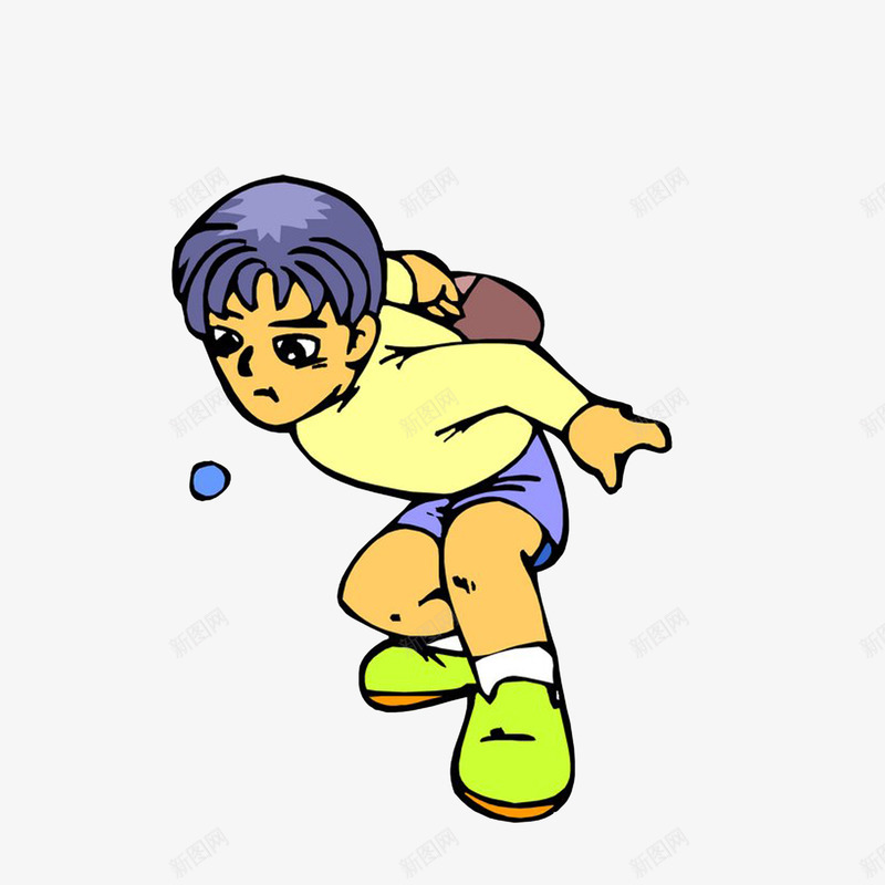 卡通半蹲摆臂接球的男孩png免抠素材_新图网 https://ixintu.com 乒乓比赛 乒乓球选手 乒乓运动员 半蹲摆臂 接球