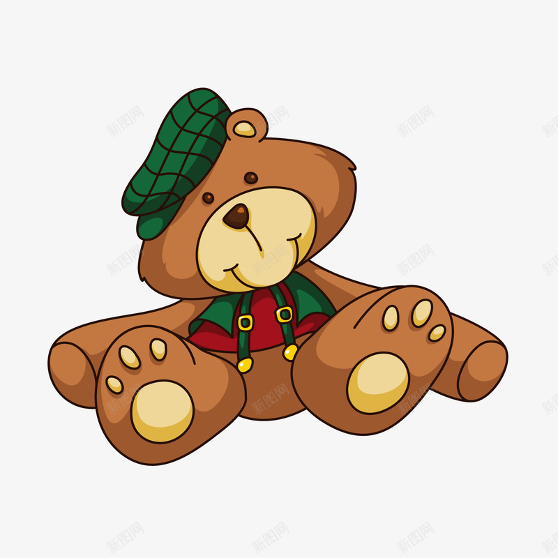 棕灰色布娃娃png免抠素材_新图网 https://ixintu.com 布娃娃 布袋 布袋熊 棕灰色