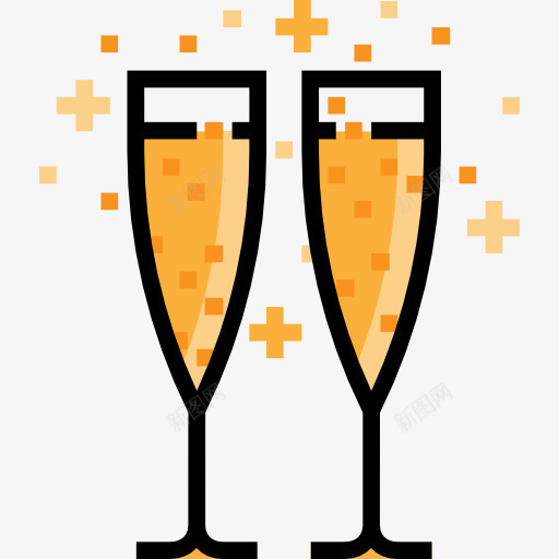 香槟酒杯png免抠素材_新图网 https://ixintu.com 素材 酒杯 食物 香槟