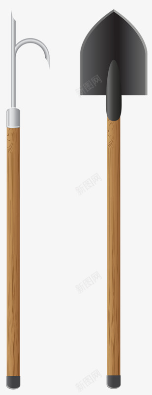 农具用品png免抠素材_新图网 https://ixintu.com 农具 农活工具 复古 木头 牛 耕田工具 金属