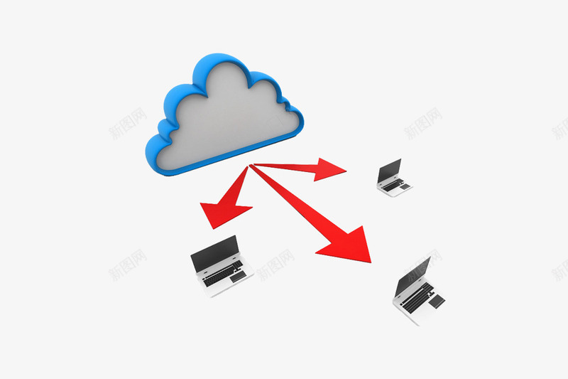 网络连接通讯无线信号png免抠素材_新图网 https://ixintu.com 云计算 传输 信号传输 关联 分享 存储 服务器 电脑