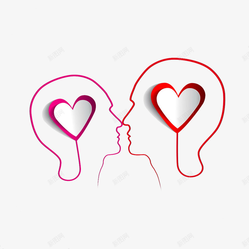 接吻的人和纸折爱心png免抠素材_新图网 https://ixintu.com 人 接吻 接吻图 爱心 纸折