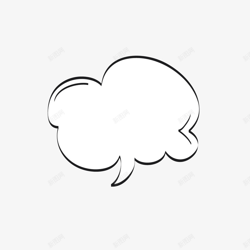 手绘线稿对话框png免抠素材_新图网 https://ixintu.com 交流 对话框 手绘